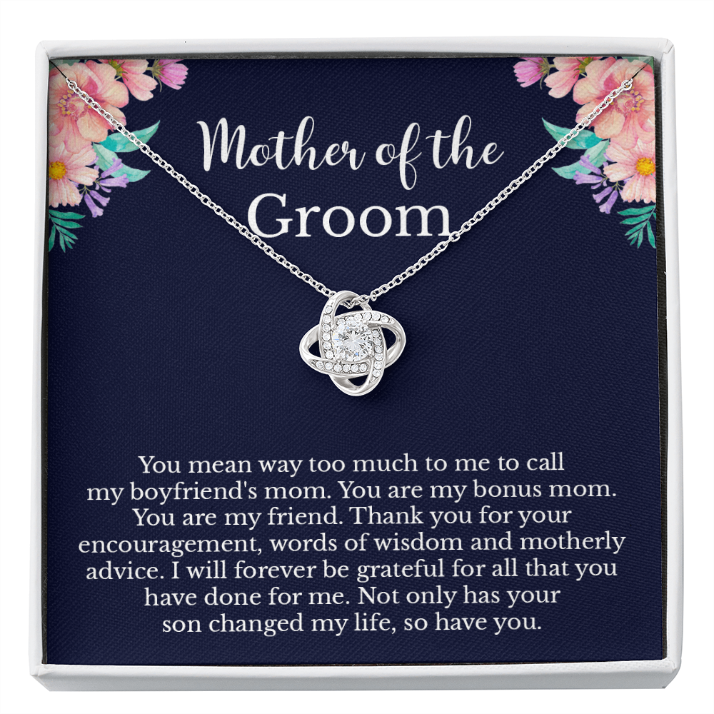 Mother in Law Gift from Bride Message Card Necklace Jewelry Gifts