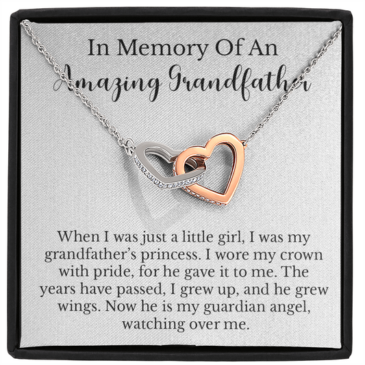 1 Love knot- Etsy/AmaLoss of grandfather memorial Gifts I used to be his angel now his mine Loss of grandfather gift Grief Gift Sympathy Granddad remembrance Necklace Pass Away 149b
