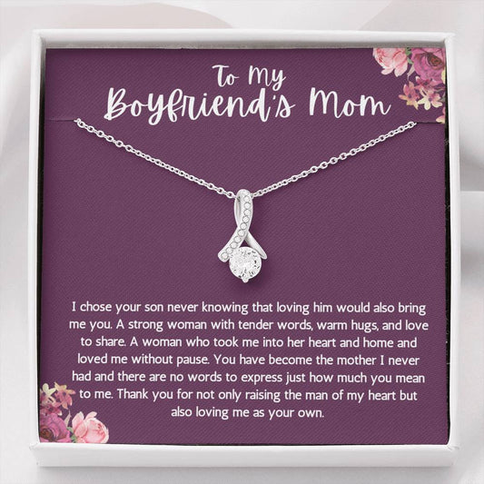 Boyfriend's Mom Gift, To My Boyfriends Mom Necklace, For My Boyfriend's Mom on Mother's Day, Birthday Gift for Boyfriends Mom