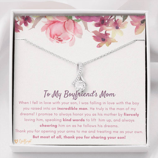 Boyfriend's Mom Christmas Gift, Necklace for Boyfriend's Mom, For My Boyfriends Mom Jewelry, 5006k