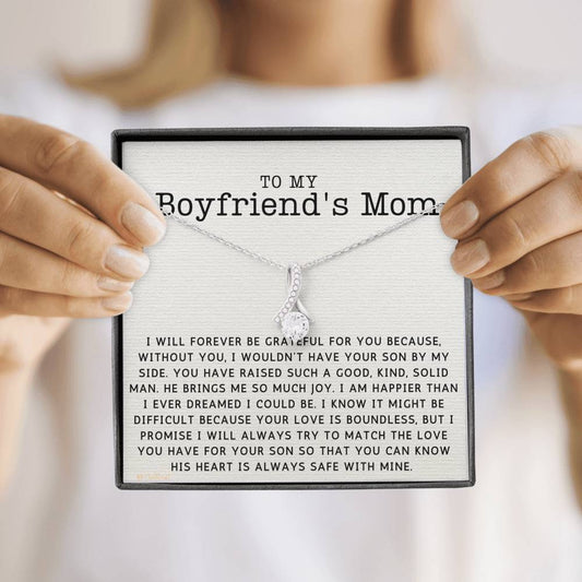 Boyfriend's Mom Gift, To My Boyfriends Mom Necklace, For My Boyfriend's Mom Christmas, Birthday Gift for Boyfriends Mom, 5006e