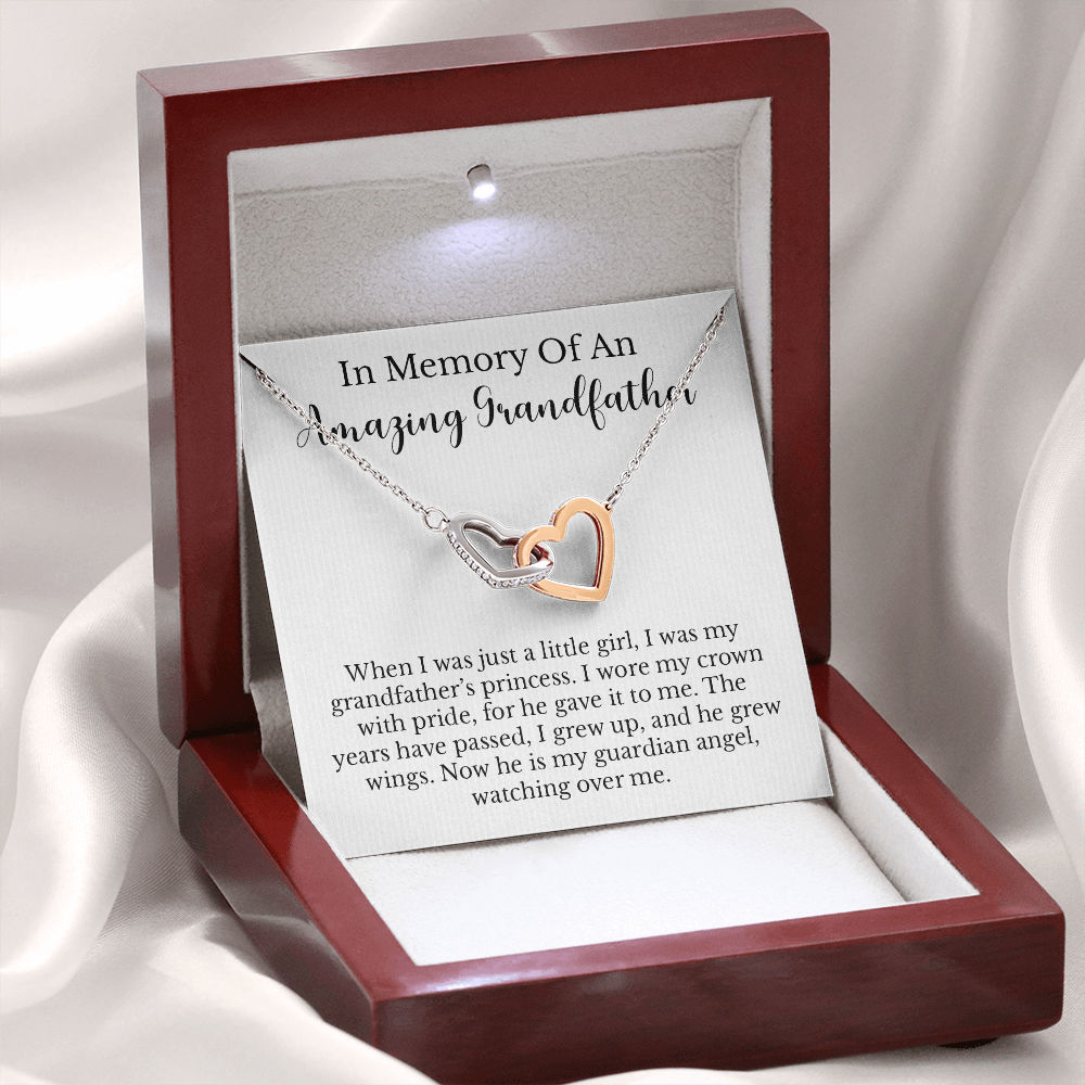 1 Love knot- Etsy/AmaLoss of grandfather memorial Gifts I used to be his angel now his mine Loss of grandfather gift Grief Gift Sympathy Granddad remembrance Necklace Pass Away 149b