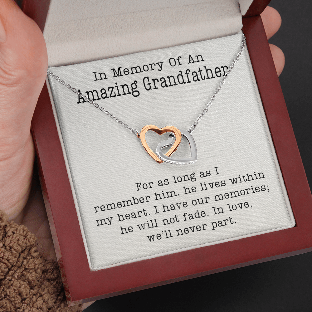 1 Love knot- Etsy/AmaLoss of grandfather memorial Gifts I used to be his angel now his mine Loss of grandfather gift Grief Gift Sympathy Granddad remembrance Necklace Pass Away 149c